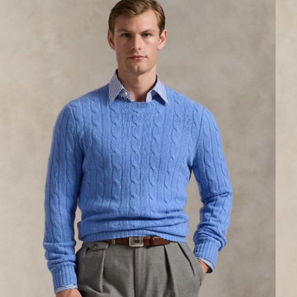 Polo Ralph Lauren 100% Cashmere Cable Knit Sweater (Xl)